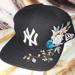 Gorra New Era 59FIFTY New York Yankees Negra con Bordado Floral