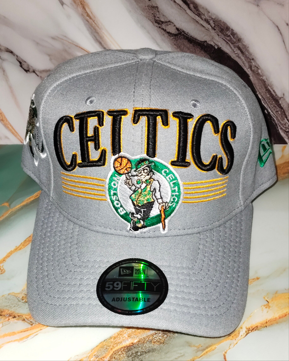 Jockey New Era 59FIFTY Boston Celtics Gris Ajustable